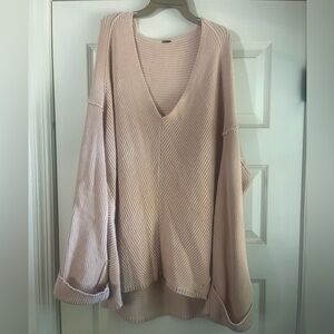 Oversized cream colored Free People sweater